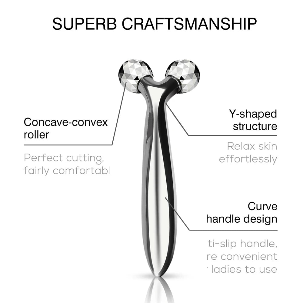 360 Rotate 3D Roller Massager Face Massage Y-Shape Thin Body Relaxation Lifting Wrinkle Remover Facial Neck Relaxation Tools