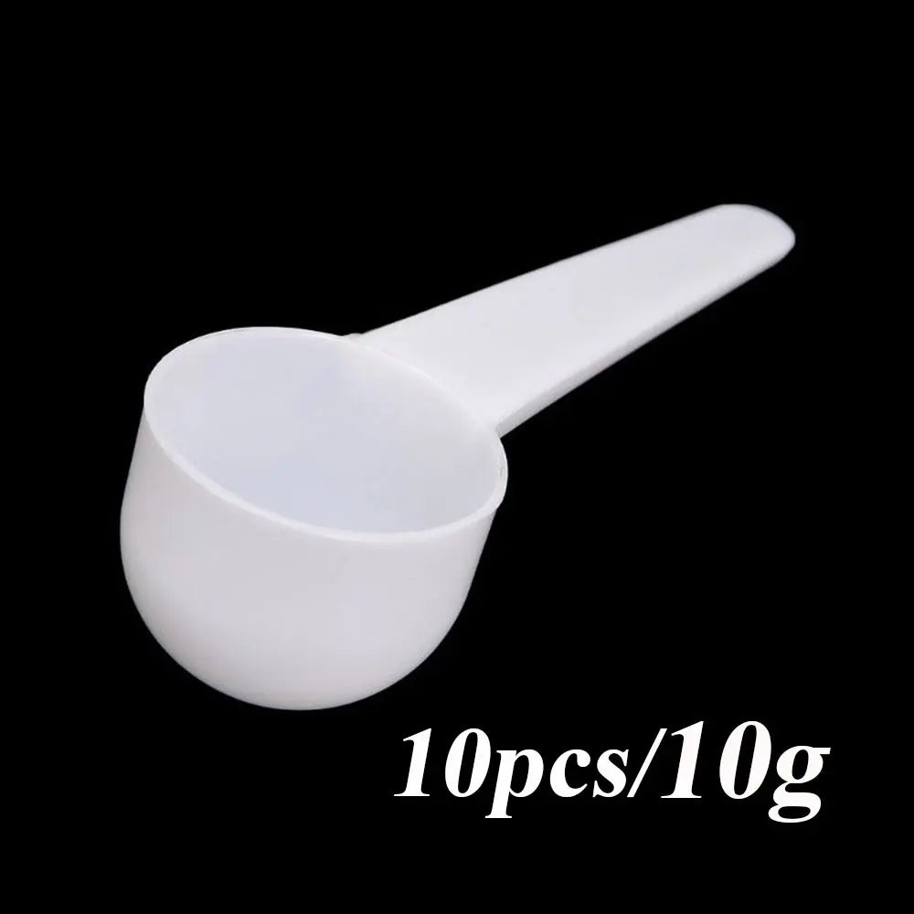 10PCS Tools Kitchen Protein Powder Measuring Spoon Plastic Coffee Milk 1/3/5/10g