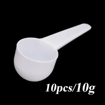 10PCS Tools Kitchen Protein Powder Measuring Spoon Plastic Coffee Milk 1/3/5/10g