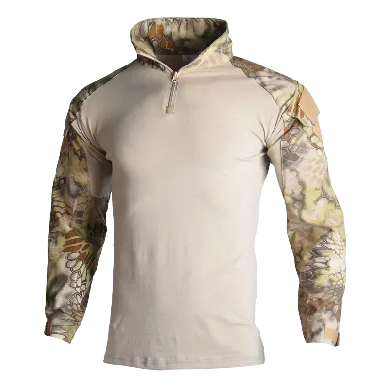 Camouflage Tactical Uniform Hunting Shirts Pants with Elbow Knee Pads Outdoor Hiking Training Frog Sets Clothing Ghillie Suits