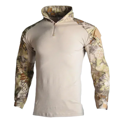Camouflage Tactical Uniform Hunting Shirts Pants with Elbow Knee Pads Outdoor Hiking Training Frog Sets Clothing Ghillie Suits