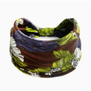 Boho Headbands for Women Knotted Wide Headwrap Turban Yoga Workout Head Bands Stretch Hiarbands Cotton Bandana Hair Accessories