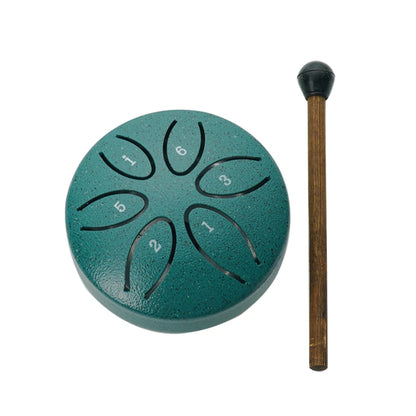 Steel Tongue Drum 3 Inch 6 Notes Percussion Instrument Balmy Drum with Drum Mallets for Meditation Yoga Majors Mini Handpan Drum