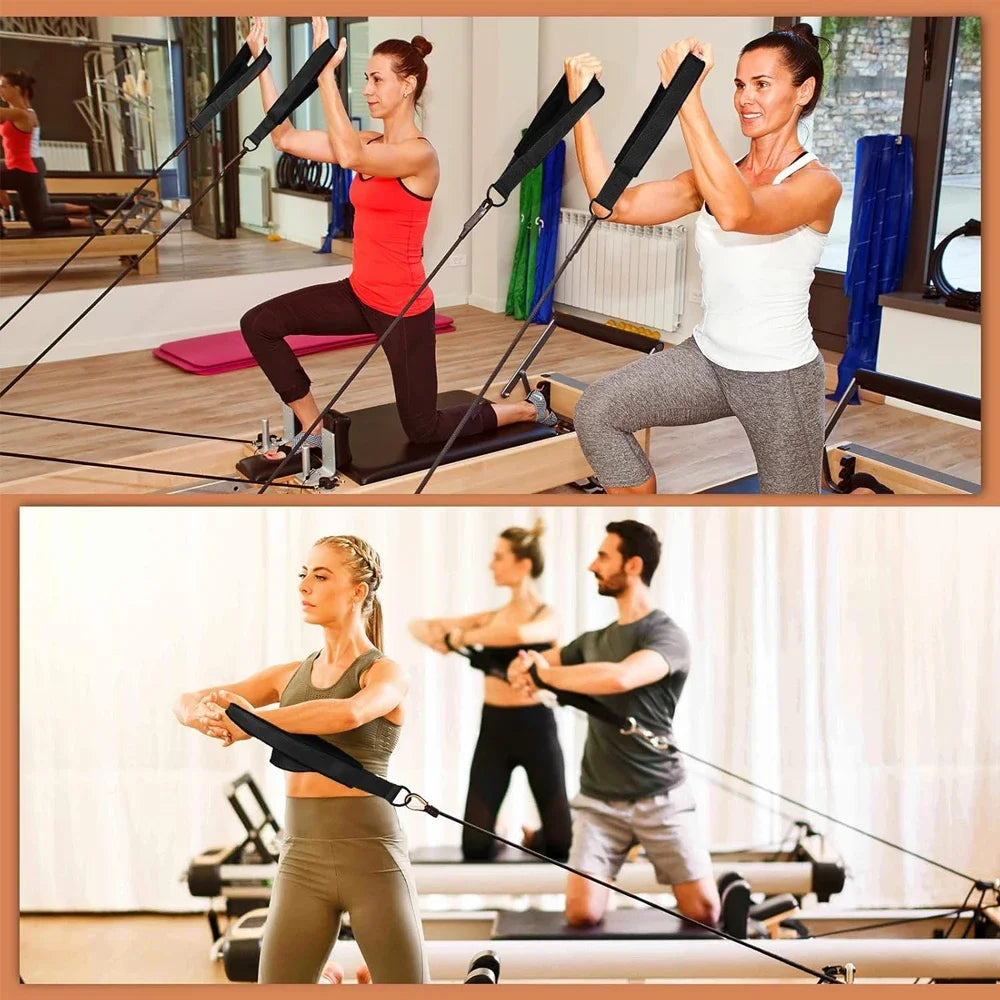 1pcs  Double Loop Pilates Straps with D-Ring Loops Yoga Fitness Equipment Double Padded Hand And Feet Equipment