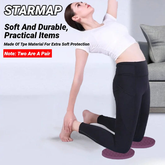 Yoga Knee Guard 2Pcs, Foam Pilates Support Round Pads Anti Slip Fitness For Knees, Elbows, Wrists 2 Pack Exercise Cushion
