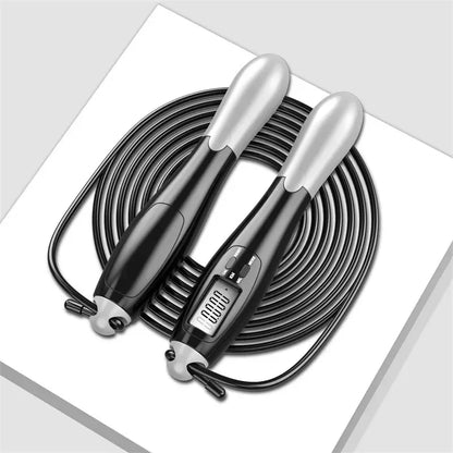 LCD Digital Jump Rope with Smart Counter, Adjustable Cordless/Corded Skipping Rope for Home Gym, Cardio, Boxing & Crossfit Train