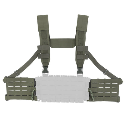 Tactical ARC Chest Rig V3 Shoulder Strap 5.56 Triple Mag Pouch with Bilateral Quick Release Slide Molle Platforms Hunting Vest
