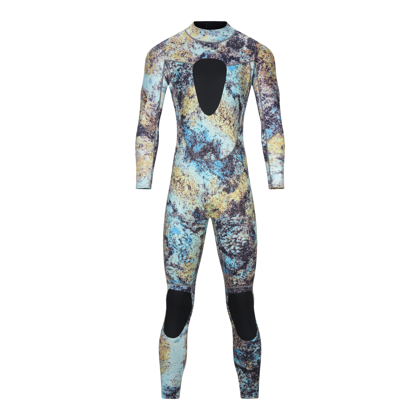 3MM Neoprene Camouflage One-piece Wetsuit Back Zipper Chest Knee Pads For Warmth Under Water Hunting Snorkeling Surfing