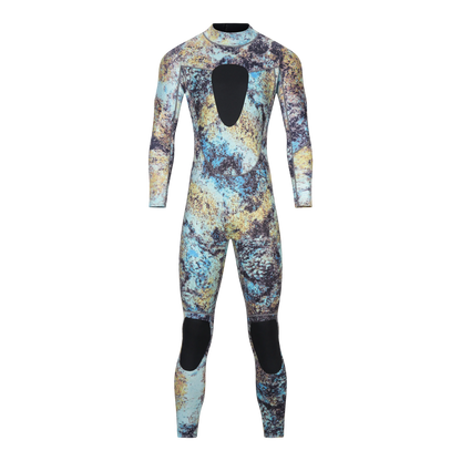 3MM Neoprene Camouflage One-piece Wetsuit Back Zipper Chest Knee Pads For Warmth Under Water Hunting Snorkeling Surfing