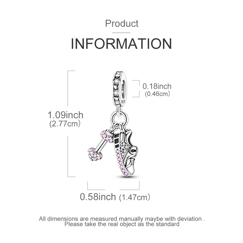 925 Sterling Silver Sports Series Charms Bead Yoga Boxing Dumbbells Badminton Pendants Fit Original Bracelet DIY Women Gift