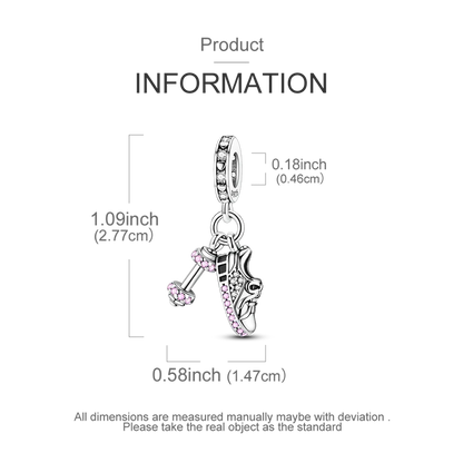 925 Sterling Silver Sports Series Charms Bead Yoga Boxing Dumbbells Badminton Pendants Fit Original Bracelet DIY Women Gift
