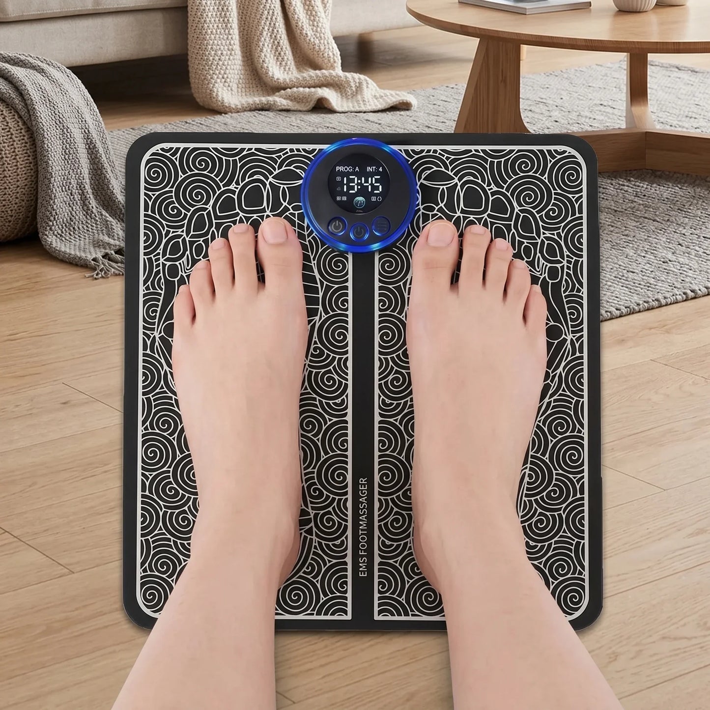 EMS Foot Massager Pad Relief Pain Relax Feet Acupoints Massage Electric Muscle Stimulation Improve Blood Circulation Relax Feet