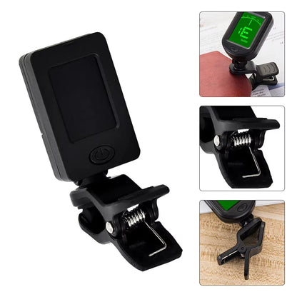 Guitar Bass Ukulele Violin Mandolin Banjo - 360° Rotatable High Sensitivity Chromatic Tuner