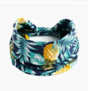 Boho Headbands for Women Knotted Wide Headwrap Turban Yoga Workout Head Bands Stretch Hiarbands Cotton Bandana Hair Accessories