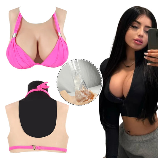 Natural Feeling Silicone Breast Forms Crossdresser MTF C-H CUP Prosthetic Fake Boobs Realistic Chest Enhancer for Cosplay