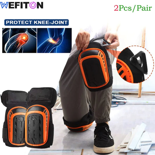 2PCS Heavy Duty Knee Pads for Construction - Double Gel Cushion,Thick Foam & Adjustable Non-Slip Straps- Work Pads for Men/Women