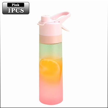 1-4PCS Gradient Spray Portable Sports Water Bottle Mist Spray Bottle for Outdoor Activities Gym Fitness Reusable Leak Proof