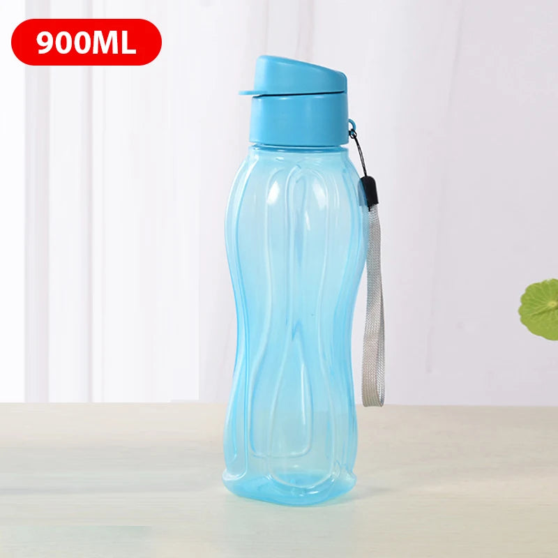 PP Sports Water Bottle Large Capacity Leak Proof Flip Top Drink Bottle with Handle Strap Outdoor Gym Water Drinking Bottle