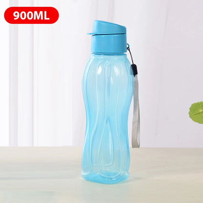 PP Sports Water Bottle Large Capacity Leak Proof Flip Top Drink Bottle with Handle Strap Outdoor Gym Water Drinking Bottle