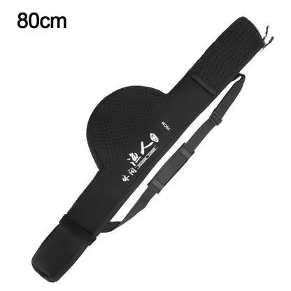 New Portable Fishing Rod Bag With Shoulder Strap Black Fishing Pole Reel Bag Folding Fishing Rod Case