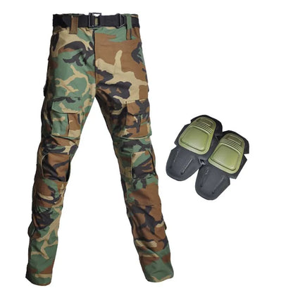 Multicam Pants +Knee Pads Men Tactical Combat Cargo Camo Trousers Trainning Hunting Clothes Quick Dry Breathable Sport Pants