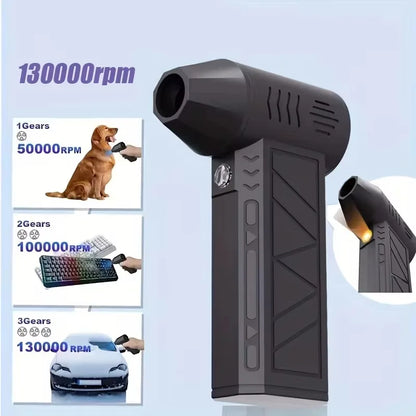 New Jet Fan Strong Portable Power Handheld Dust Elimination Computer Hurricane Storm Source Turbo Jetfan LED X6 Pro