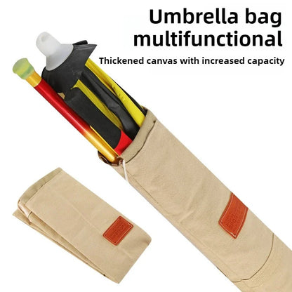 Canvas Rod(120/130/140cm) - Waterproof Oxford with Padded Shoulder Strap for Telescopic Fishing Poles,Umbrellas & Tackle Storage