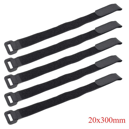 5PCS Bike Handlebar Straps Universal Nylon Tie Bands for Flashlight Gear Accessories Sticky Fastening Strap