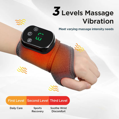 Electric Heating Wrist Guard Vibration Massage Hot Compress Wrist Brace Ankle Wrap Hand Foot Protector Rechargeable Wristband