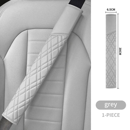 Car Seat Belt Pads Universal Nappa Leather Car Seat Shoulder Strap Pad Cushion Cover Car Belt Protector Safety Belt Cover
