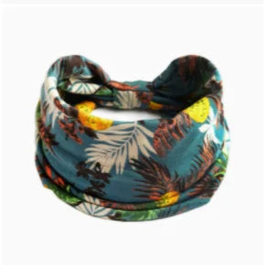 Boho Headbands for Women Knotted Wide Headwrap Turban Yoga Workout Head Bands Stretch Hiarbands Cotton Bandana Hair Accessories