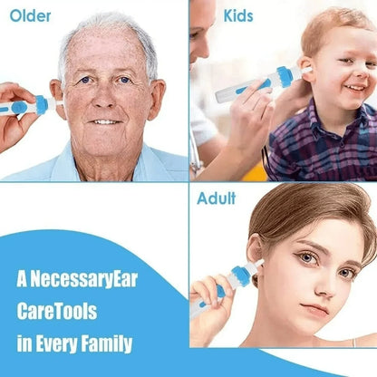 1pc Electric Earpick Earwax Tool for Children Adults Cleaning Earwax Cordless Safety Vibration Suction Spoon Ear Cleaner Earpick