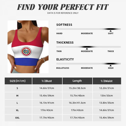 2026 Paraguay Flag Print Women Activities Sports Vest Yoga Vest Workout Vest for Women Lightweight Trendy