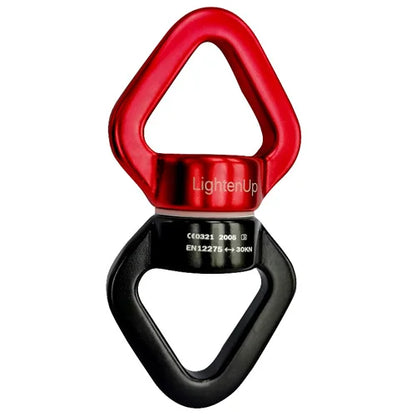 35KN Swing Swivel Aluminum Alloy Rotating Ring Aerial Yoga Hammock Rotating Connector Outdoor Rock Climbing Bearing Swivel
