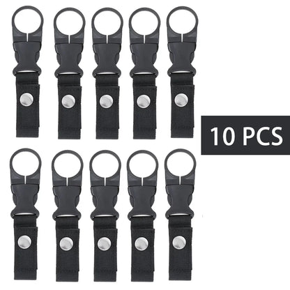 Webbing Water Bottle Holder Climbing Carabiner Belt Backpack Hanger Hooks Clip Multifunction Water Bottle Nylon Buckle Hook Clip