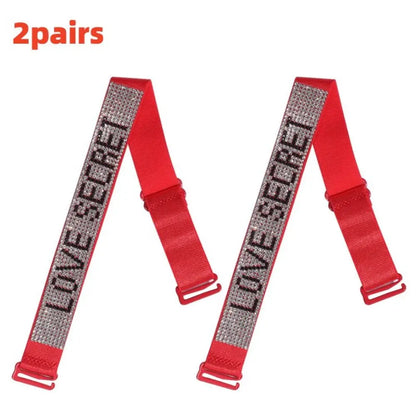 Rhinestone Bra Strap Beha-bandjes Verstelbare Elasticiteit Bra Shoulder Strap Detachable Adjustable Inlaid Diamond Bra Straps