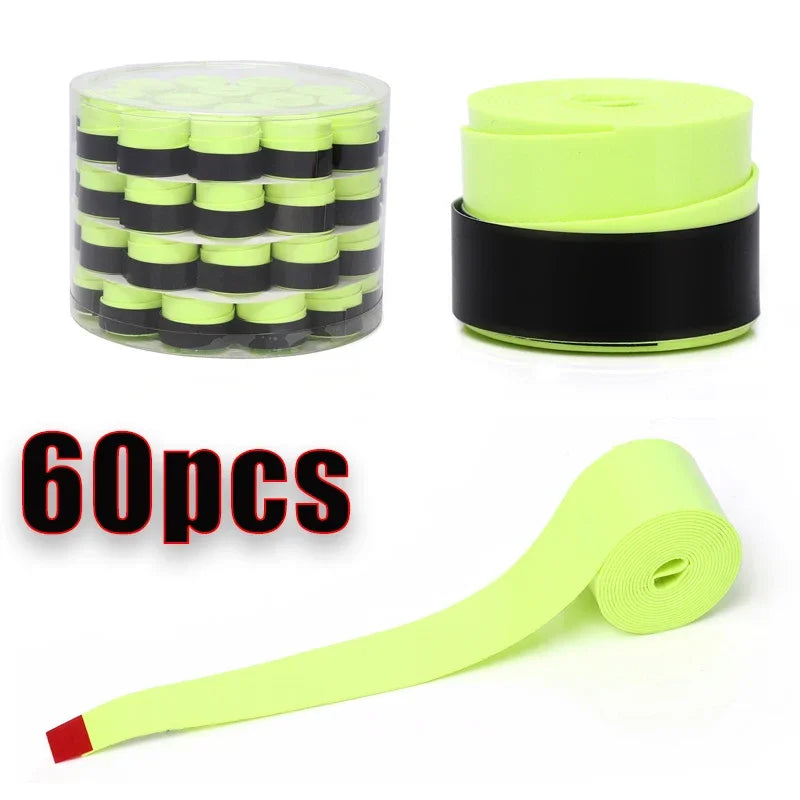 60 pcs Smooth Badminton Tennis Overgrips Antislip Fishing Rod Suck Sweat Band Bicycle Handlebar Dumbbells Pingpong Grips Tapes