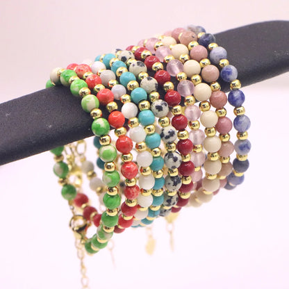 Fashion Lovely Baby Baptism Bracelet Natural Stone Crystal Lobster Clasp Parts Yoga Christmas Wedding Girls Gift Jewelry Charm