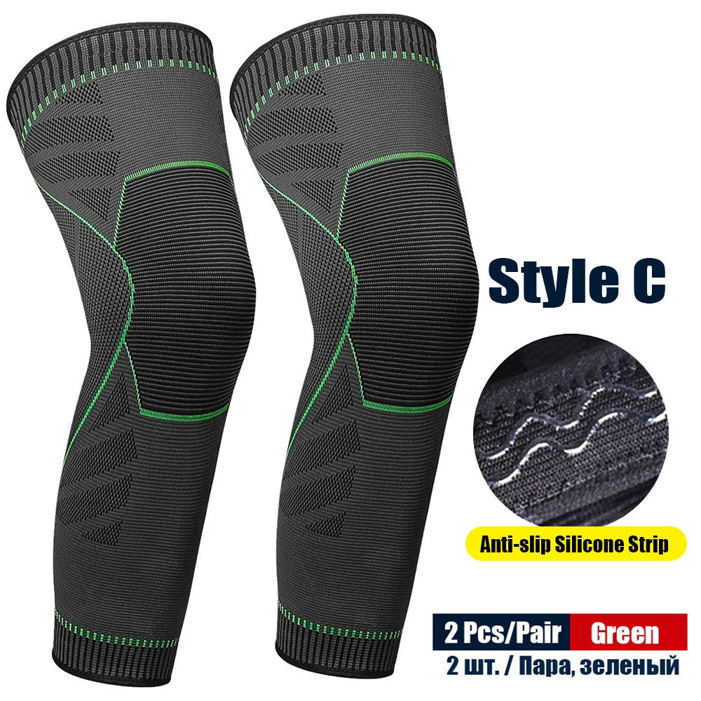 1Pair Sport Knee Support Brace Compression Long Full Legs Sleeve Arthritis Running Gym Arthritis Relief Fashion Sport Knee Pads