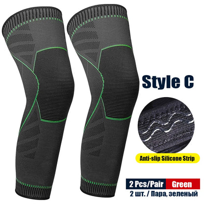 1Pair Sport Knee Support Brace Compression Long Full Legs Sleeve Arthritis Running Gym Arthritis Relief Fashion Sport Knee Pads