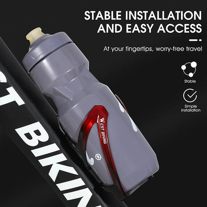 WEST BIKING Bicycle Water Bottle Cage Colorful Gradient Cycling Bottle Holder Ultralight MTB Road Bike Water Bottle Bracket