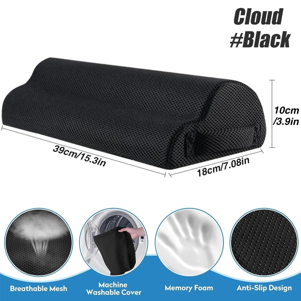 Foot Rest for Under Desk At Work, Office Desk Accessories with Memory Foam & Washable Removable Cover Foot Stool for Office, Car