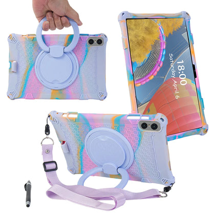 360 Rotating Case For Teclast T60 12" P50 T50 Pro 11" M50 Pro 10.1" Soft Silicone Stand Cover With Handle Grip Shoulder Strap