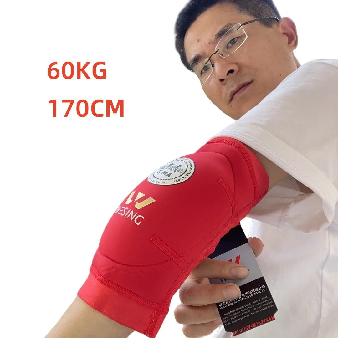 Wesing IFMA MMA Kickboxing Taekwondo Muay Thai Elbow Support Pads Sanda Arm Pad Protector Training Protective Gear DEO