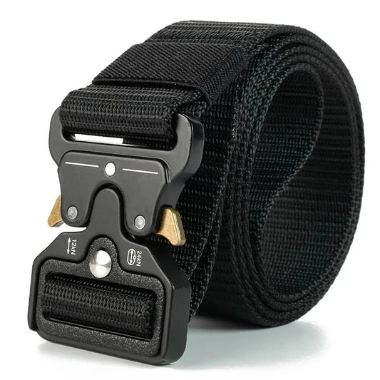 Tactical Quick Release Belt for Men Military Style Nylon Waistband Durable Breathable Adjustable Heavy Duty Work Hiking Outdoor