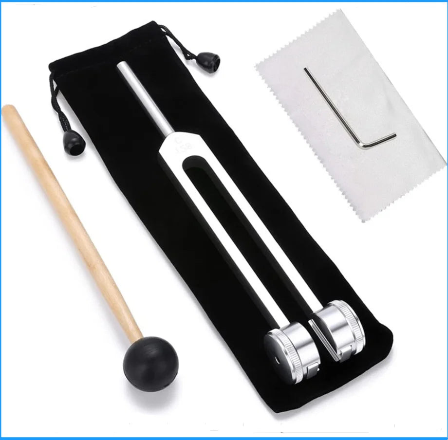 128 Hz Tuning Fork Set Weighted Bio-Acoustic Tuning Fork For Healing Chakra,Sound Therapy,Reliever Stress..