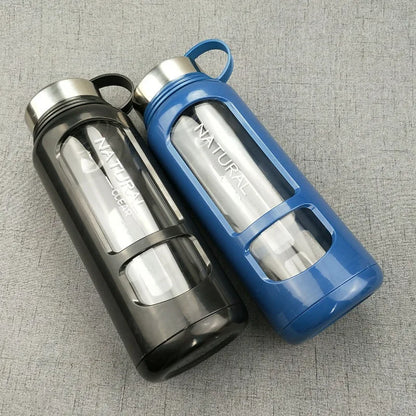 1-Liter Large-capacity Glass Water Bottle, Anti-scalding Suitable for Summer Gym and Outdoor Camping, Sturdy Sports Water Bottle