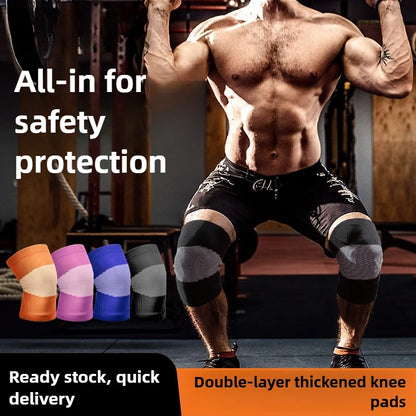 Wholesale Four-Way Stretch Double-Layer Thick Breathable Knitted Nylon Knee Pads, Running Knee Pads That Don’t Slip Easily