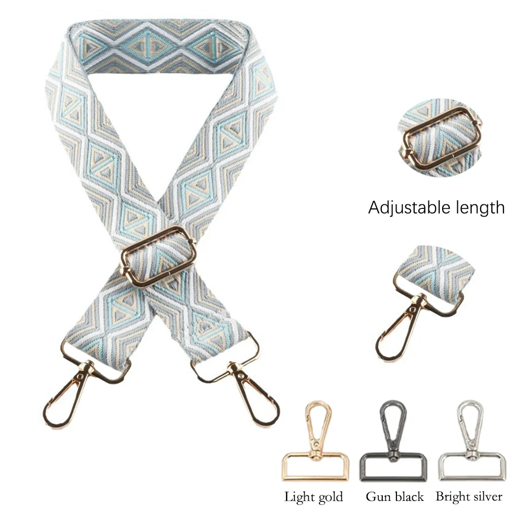 Nylon Shoulder Strap Diy Exquisite Embroidery Universal Fashionable Durable Precision Woven Diagonal Shoulder Strap 3.8CM