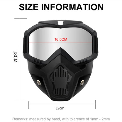 2025 NEW Outdoor Sports Windproof Mask Goggle HD Motorcycle Glasses Snowboard Eyewear Riding Motocross Summer UV Sunglasses
